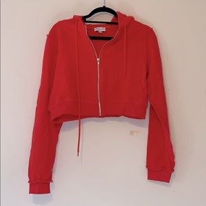 Danielle Guizio red sweatsuit